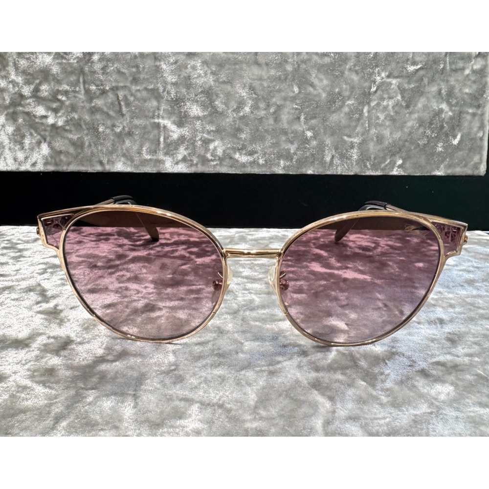 Chopard SCHC21S 56-17-135 Cat Eye Sunglasses Gold Pink Gradient Made in Italy‎